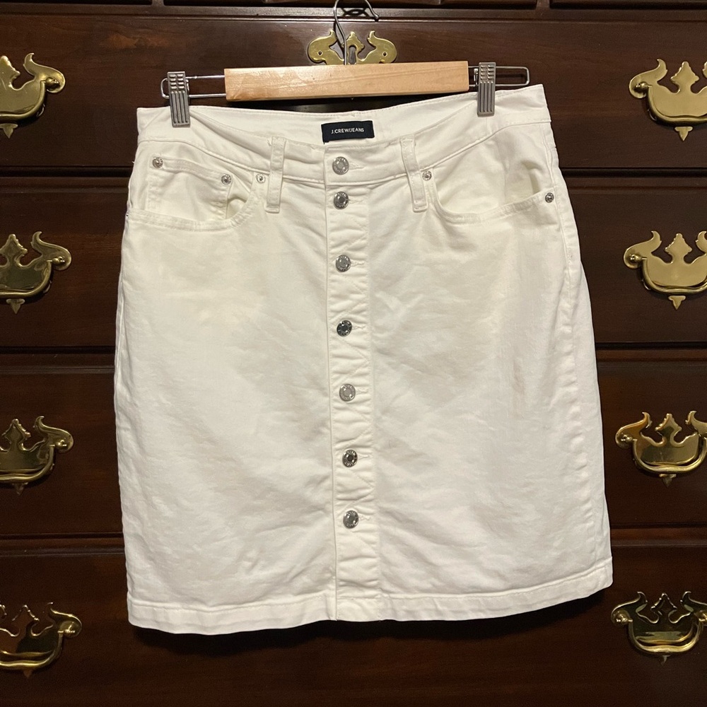 JCrewJeans Button Skirt